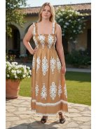 MADLEN vállpántos ruha - barna