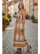 MADLEN vállpántos ruha - barna