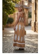 MADLEN vállpántos ruha - barna