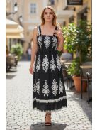 MADLEN vállpántos ruha - fekete