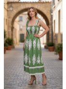 MADLEN vállpántos ruha - zöld