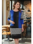 BELLA EXTYN ruha pepita mintával - királykék