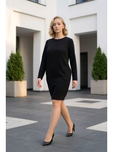 LOTTI nagyméretű zsebes ruha/tunika - fekete