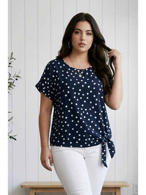 NEW COLLECTION pöttyös felső - sötétkék