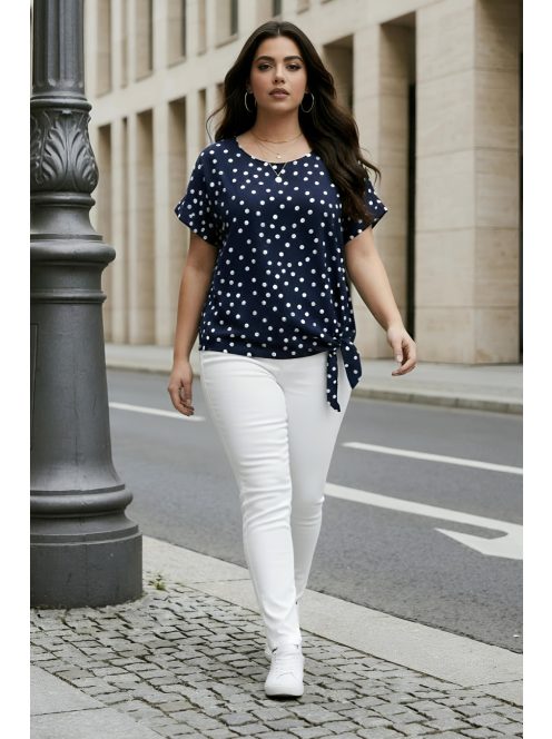 NEW COLLECTION pöttyös felső - sötétkék