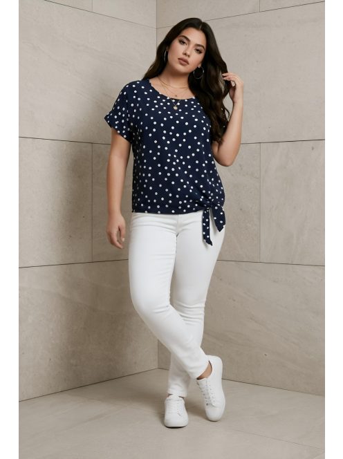 NEW COLLECTION pöttyös felső - sötétkék