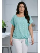 NEW COLLECTION pöttyös felső - türkiz