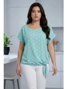 NEW COLLECTION pöttyös felső - türkiz