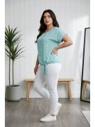 NEW COLLECTION pöttyös felső - türkiz