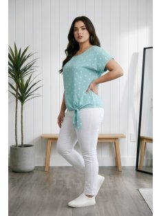 NEW COLLECTION pöttyös felső - türkiz