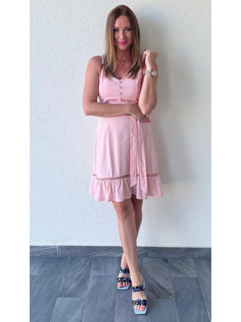 AMY vállpántos ruha - rózsaszín