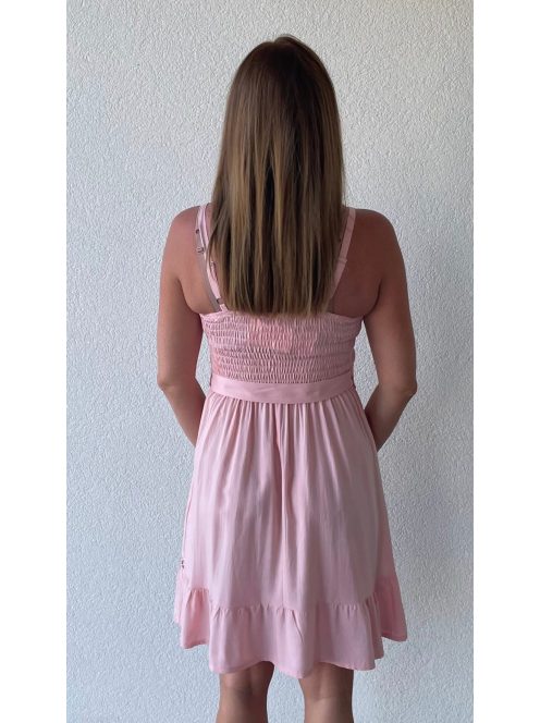 AMY vállpántos ruha - rózsaszín