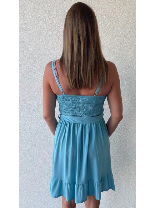 AMY vállpántos ruha - világoskék