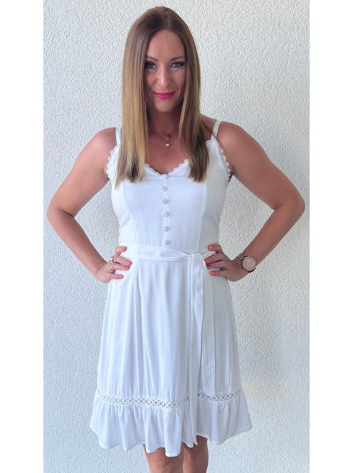 AMY vállpántos ruha - fehér