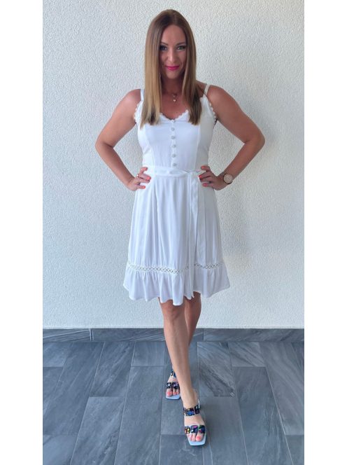 AMY vállpántos ruha - fehér