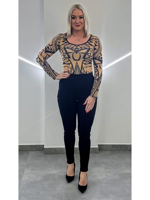 BARBI  női felső - bézs alapon