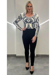BARBI  női felső - fehér motívum