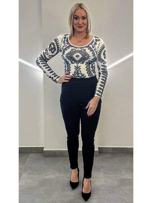 BARBI  női felső - fehér motívum