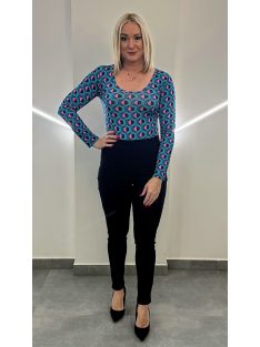 BARBI  női felső - kék/pink