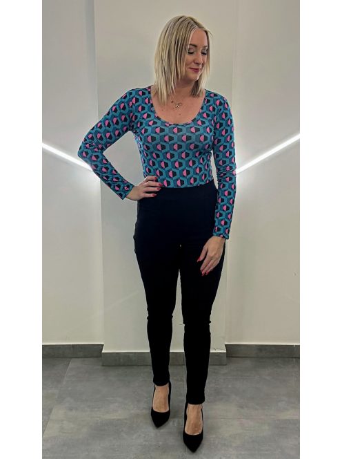 BARBI  női felső - kék/pink