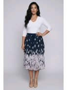 KUBA nagyméretű nyári szoknya (XL-5XL) - sötétkék/pink minta