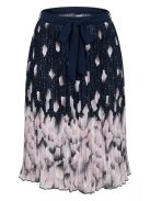 KUBA nagyméretű nyári szoknya (XL-5XL) - sötétkék/pink minta