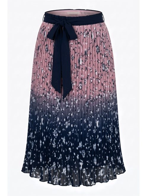 KUBA nagyméretű nyári szoknya (XL-5XL) - sötétkék/pink