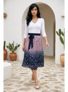KUBA nagyméretű nyári szoknya (XL-5XL) - sötétkék/pink