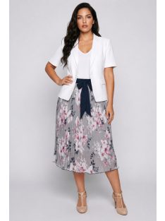 KUBA nagyméretű nyári szoknya (XL-5XL) - pink virággal