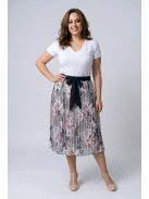 KUBA nagyméretű nyári szoknya (XL-5XL) - pink virággal