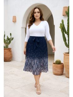 KUBA nagyméretű nyári szoknya (XL-5XL) - sötétkék