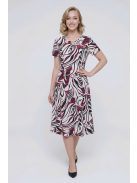 GIGI nagyméretű ruha - bordó/fekete