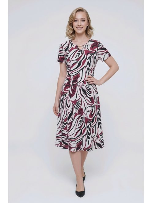 GIGI nagyméretű ruha - bordó/fekete