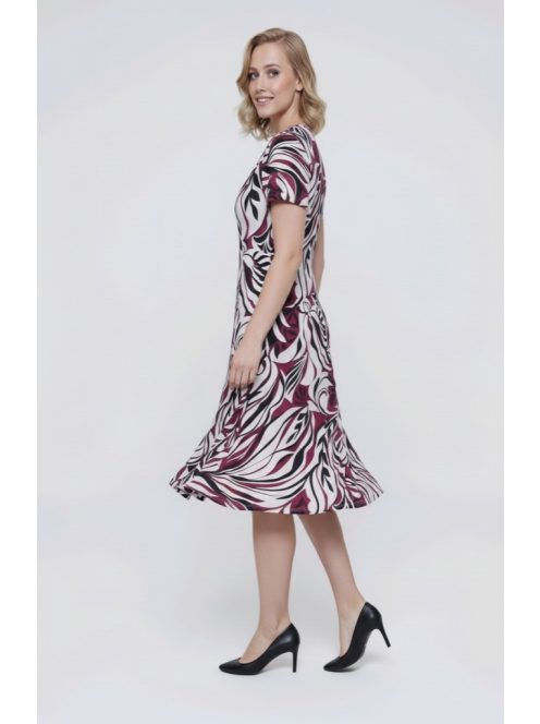 GIGI nagyméretű ruha - bordó/fekete