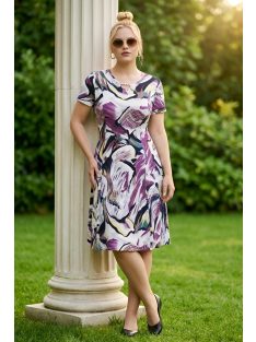 GIGI nagyméretű ruha - lila/fekete