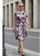 GIGI nagyméretű ruha - lila/fekete