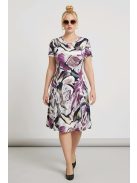 GIGI nagyméretű ruha - lila/fekete