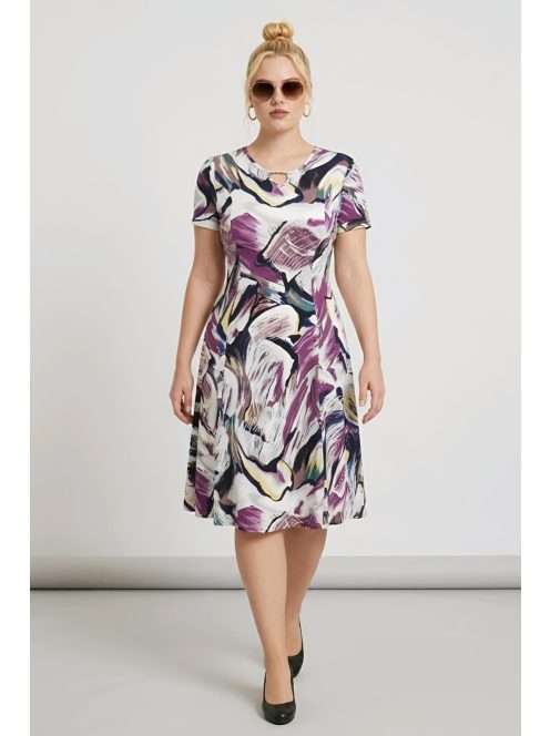 GIGI nagyméretű ruha - lila/fekete