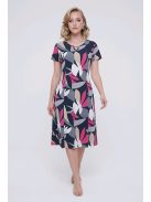 GIGI nagyméretű ruha - pink/szürke