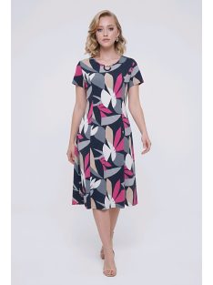 GIGI nagyméretű ruha - pink/szürke