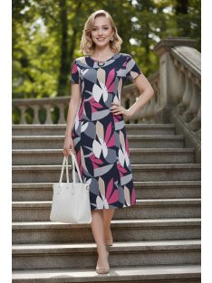 GIGI nagyméretű ruha - pink/szürke