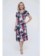 GIGI nagyméretű ruha - pink/szürke