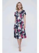 GIGI nagyméretű ruha - pink/szürke