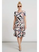 GIGI nagyméretű ruha - pink/szürke