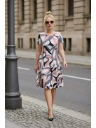 GIGI nagyméretű ruha - pink/szürke