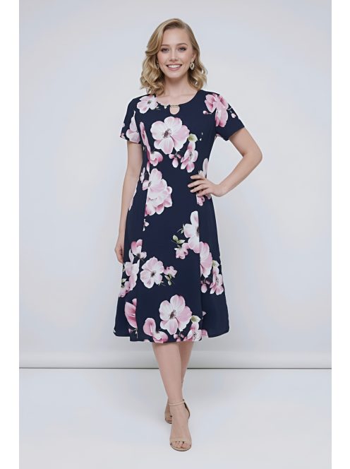 GIGI nagyméretű ruha - pink virággal