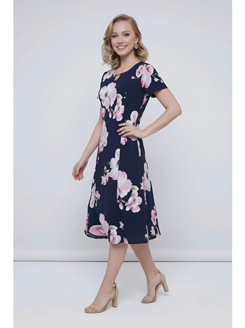 GIGI nagyméretű ruha - pink virággal