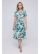 GIGI nagyméretű ruha - zöld minta