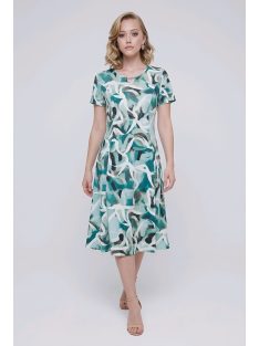 GIGI nagyméretű ruha - zöld minta