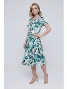 GIGI nagyméretű ruha - zöld minta